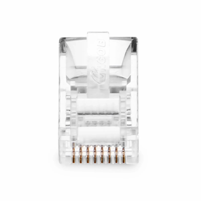 Refurb Squared Cat5e RJ45 Standard Modular Plugs, Unshielded Network Connectors for 24AWG Twisted Pair Solid or Stranded Cable (50/Pack)