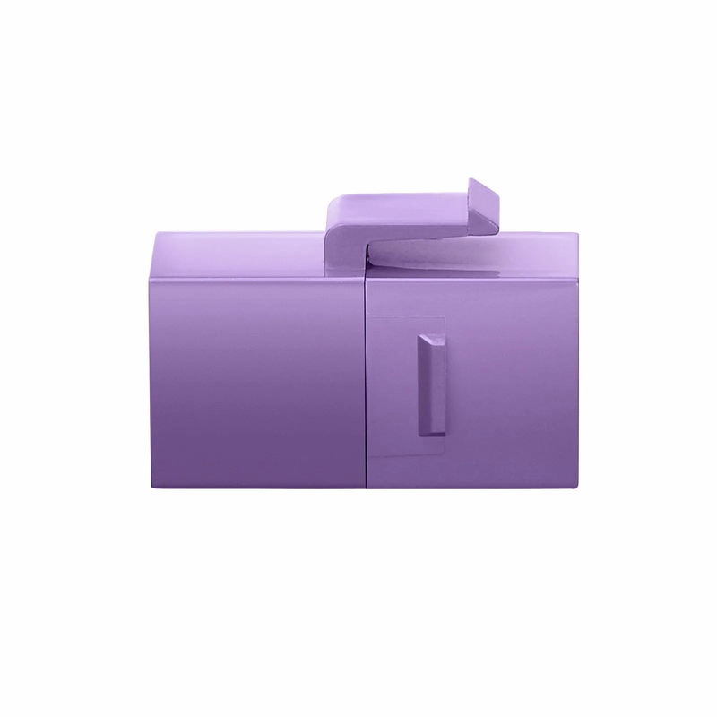Refurb Squared Cat6 Keystone RJ45 Coupler, Unshielded, Female to Female Insert Inline Coupler - Purple (12pcs/pack)