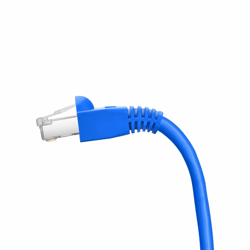 Refurb Squared Cat5e RJ45 Strain Relief Boots, 6.5mm OD for Cat5e F/UTP 24AWG Ethernet Network Cable, Blue, 50PCS/Pack