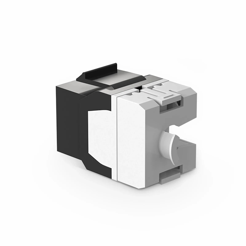 Refurb Squared Cat6 RJ45 (8P8C) Unshielded Punch Down Keystone Jack Module, Black (10 pcs/Pack)