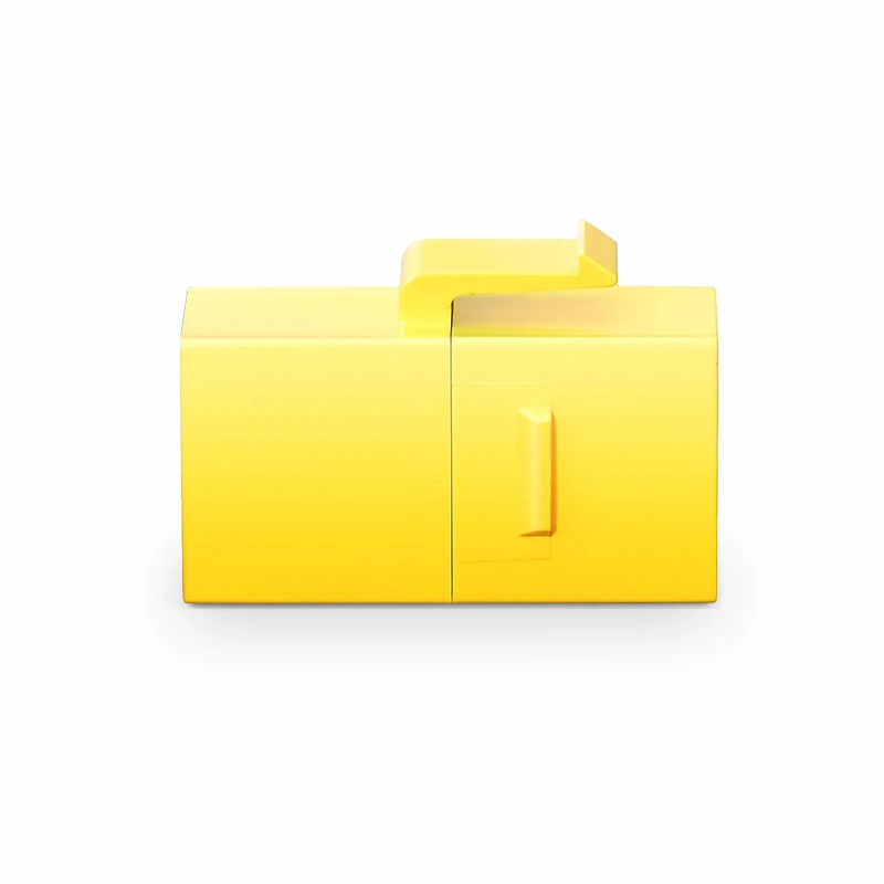 Refurb Squared Cat6 Keystone RJ45 Coupler, Unshielded, Female to Female Insert Inline Coupler - Yellow (12pcs/Pack)