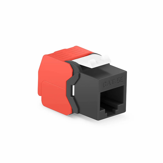 Refurb Squared Cat5e RJ45 (8P8C) Unshielded Toolless Keystone Jack Module, Black (10 pcs/Pack)