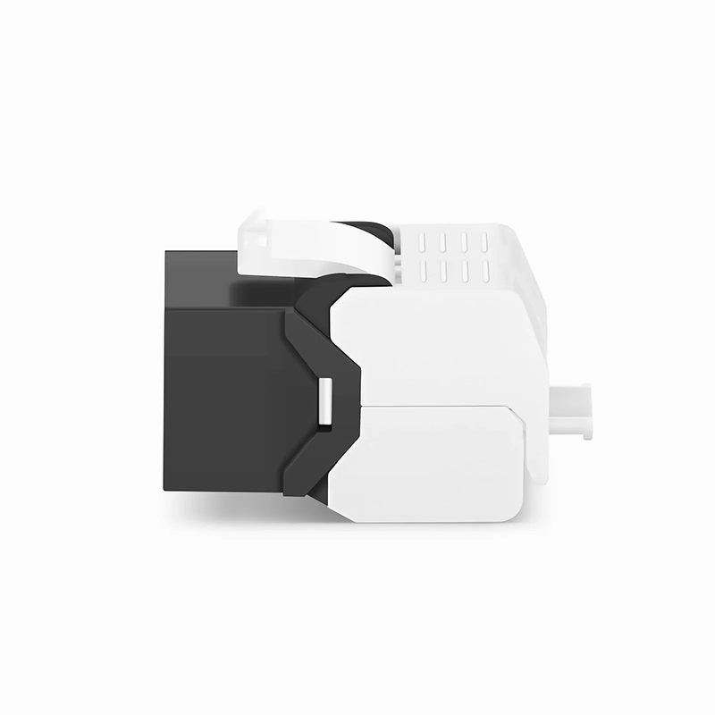 Refurb Squared Cat6 RJ45 (8P8C) Unshielded Toolless Keystone Jack Module, Black (10 pcs/Pack)