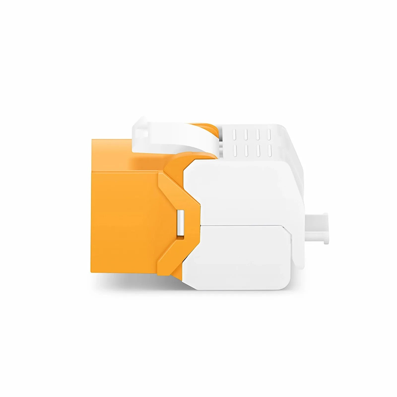 Refurb Squared Cat6 RJ45 (8P8C) Unshielded Toolless Keystone Jack Module, Orange (10 pcs/Pack)