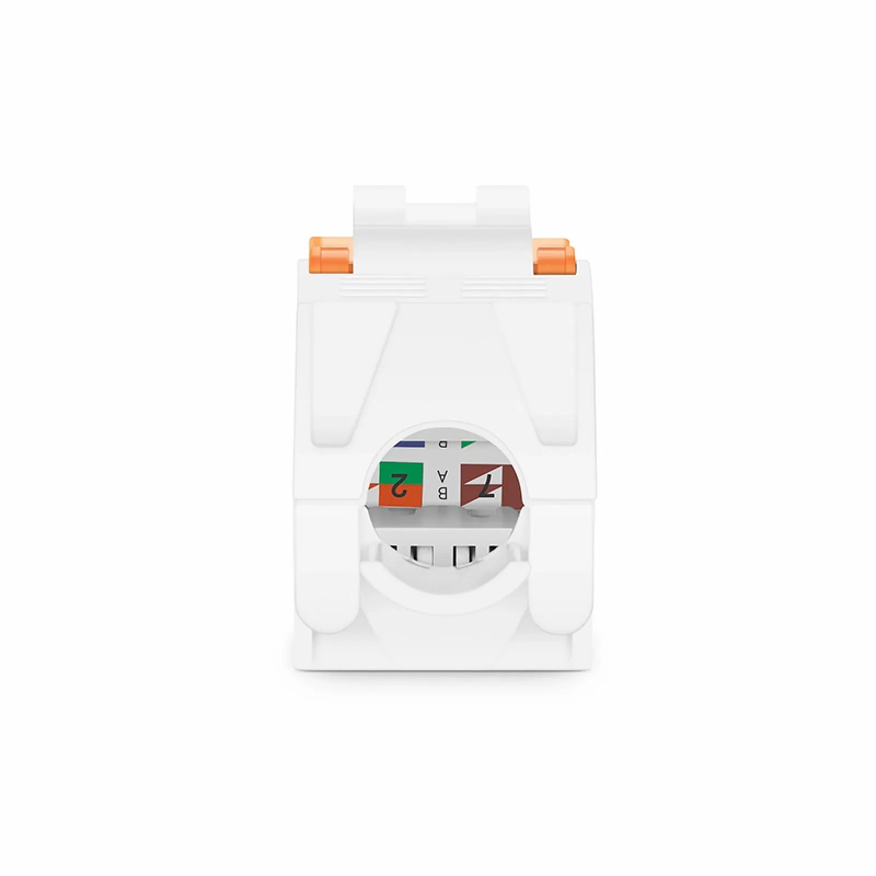 Refurb Squared Cat6 RJ45 (8P8C) Unshielded Toolless Keystone Jack Module, Orange (10 pcs/Pack)