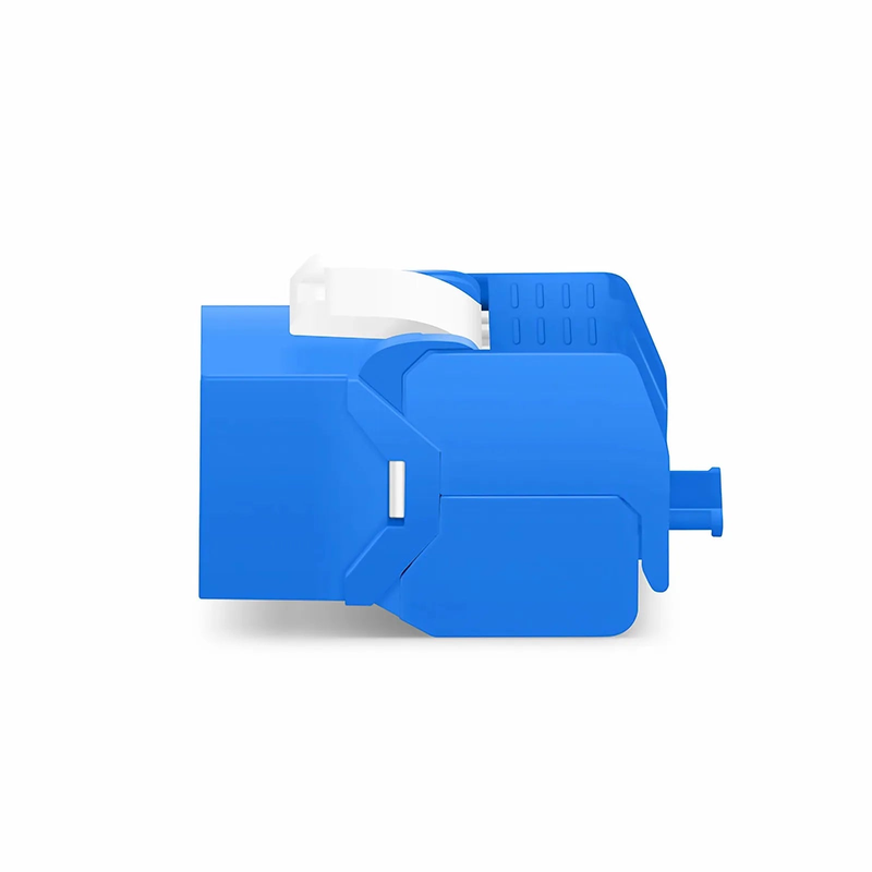 Refurb Squared Cat6a RJ45 (8P8C) Unshielded Toolless Keystone Jack Module, Blue (10 pcs/Pack)