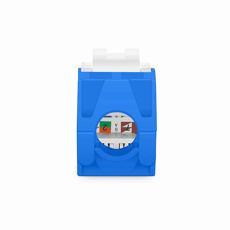 Refurb Squared Cat6a RJ45 (8P8C) Unshielded Toolless Keystone Jack Module, White (10 pcs/Pack)
