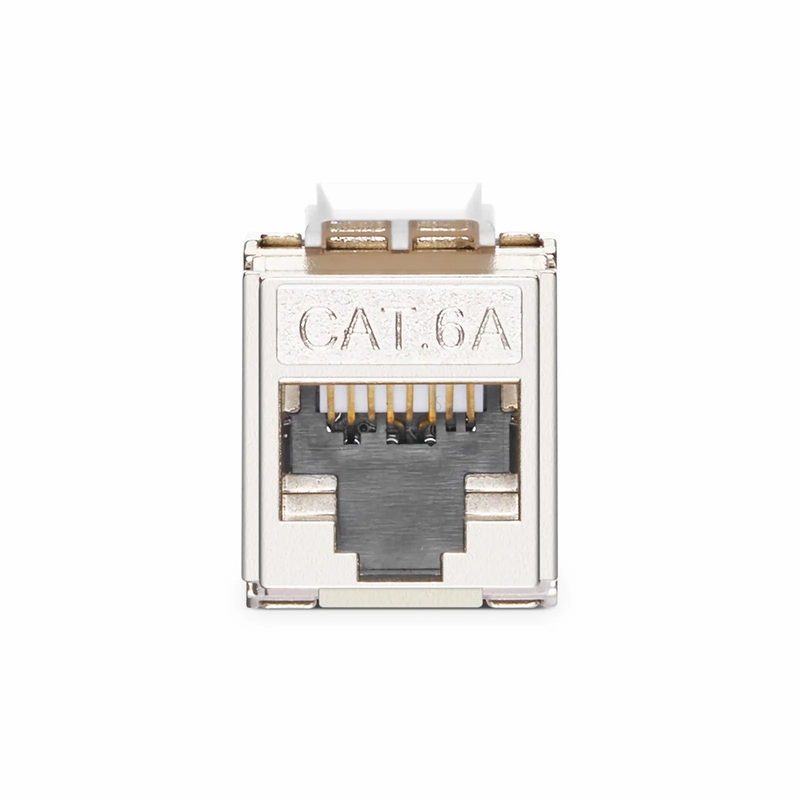 Refurb Squared Mini Cat6a RJ45 (8P8C) Shielded Toolless Keystone Jack
