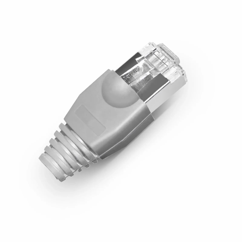 Refurb Squared Cat5e RJ45 Strain Relief Boots, 6.5mm OD for Cat5e F/UTP 24AWG Ethernet Network Cable, Gray, 50PCS/Pack