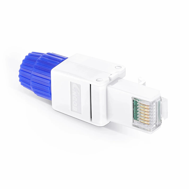 Refurb Squared Cat5e/Cat6/Cat6a RJ45 Tool-Free Modular Plugs, Unshielded Network Connectors for 23~26AWG Twisted Pair Solid or Stranded Cable (10/Pack)