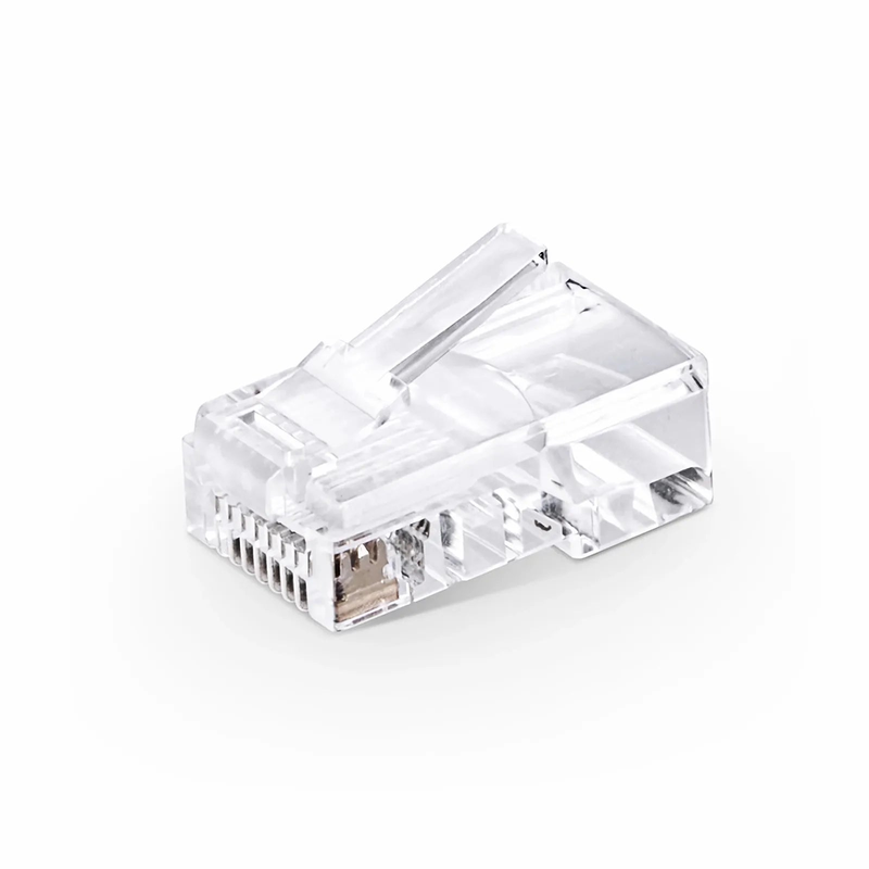 Refurb Squared Cat5e RJ45 Pass Through Modular Plugs, Unshielded Network Connectors for 24AWG Twisted Pair Solid or Stranded Cable (50/Pack)