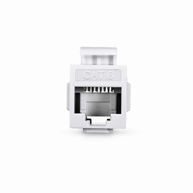 Refurb Squared Cat6 Keystone RJ45 Coupler, Unshielded, Female to Female Insert Inline Coupler - White (12pcs/Pack)