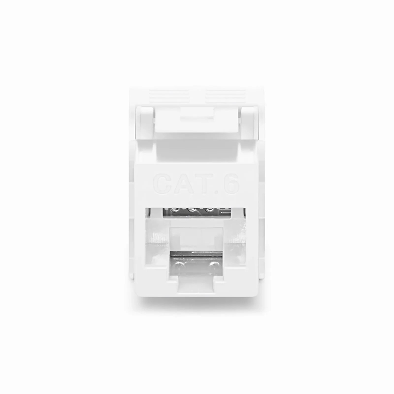 Refurb Squared Cat6 RJ45 (8P8C) Unshielded Toolless Keystone Jack Module, White (10 pcs/Pack)