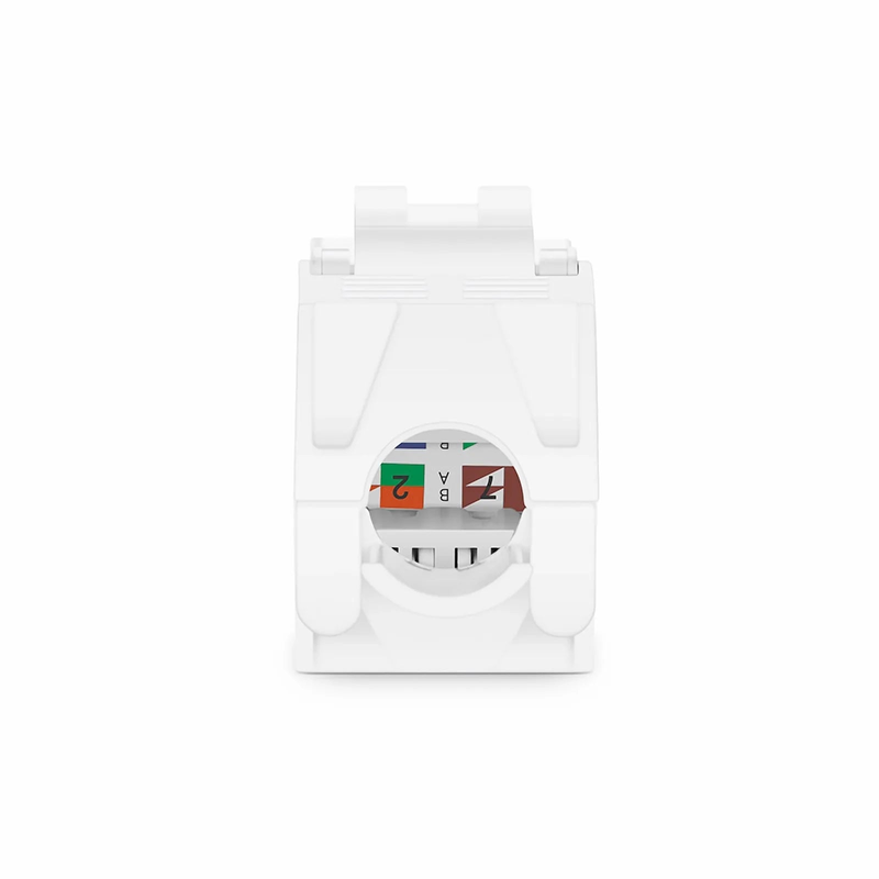 Refurb Squared Cat6 RJ45 (8P8C) Unshielded Toolless Keystone Jack Module, White (10 pcs/Pack)