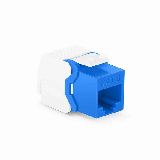 Refurb Squared Cat6 RJ45 (8P8C) Unshielded Toolless Keystone Jack Module, Blue (10 pcs/Pack)