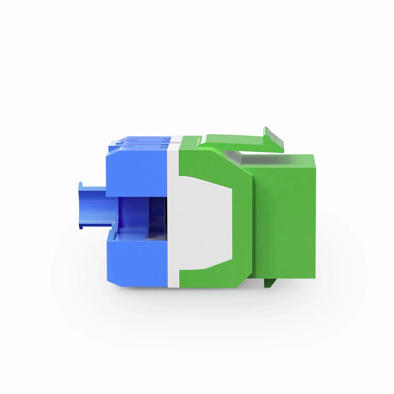 Refurb Squared Cat6a RJ45 (8P8C) Unshielded Punch Down Keystone Jack Module, Green (10 pcs/Pack)