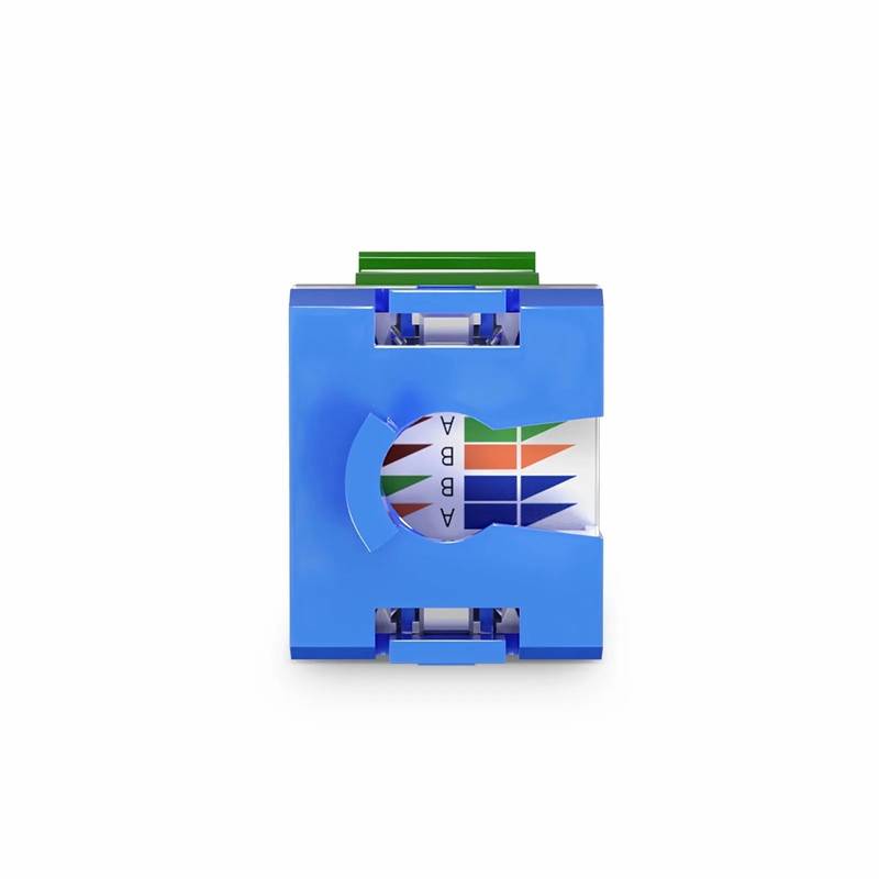 Refurb Squared Cat6a RJ45 (8P8C) Unshielded Punch Down Keystone Jack Module, Green (10 pcs/Pack)