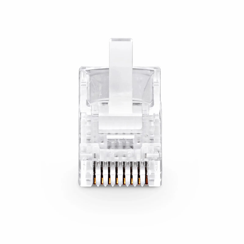 Refurb Squared Cat5e RJ45 Pass Through Modular Plugs, Unshielded Network Connectors for 24AWG Twisted Pair Solid or Stranded Cable (50/Pack)
