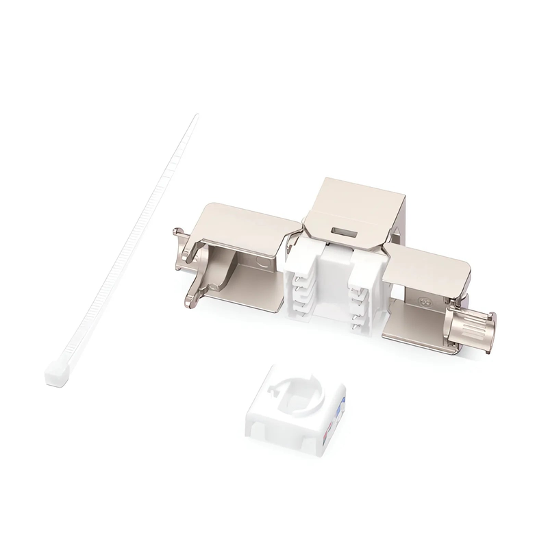 Refurb Squared Mini Cat6a RJ45 (8P8C) Shielded Toolless Keystone Jack