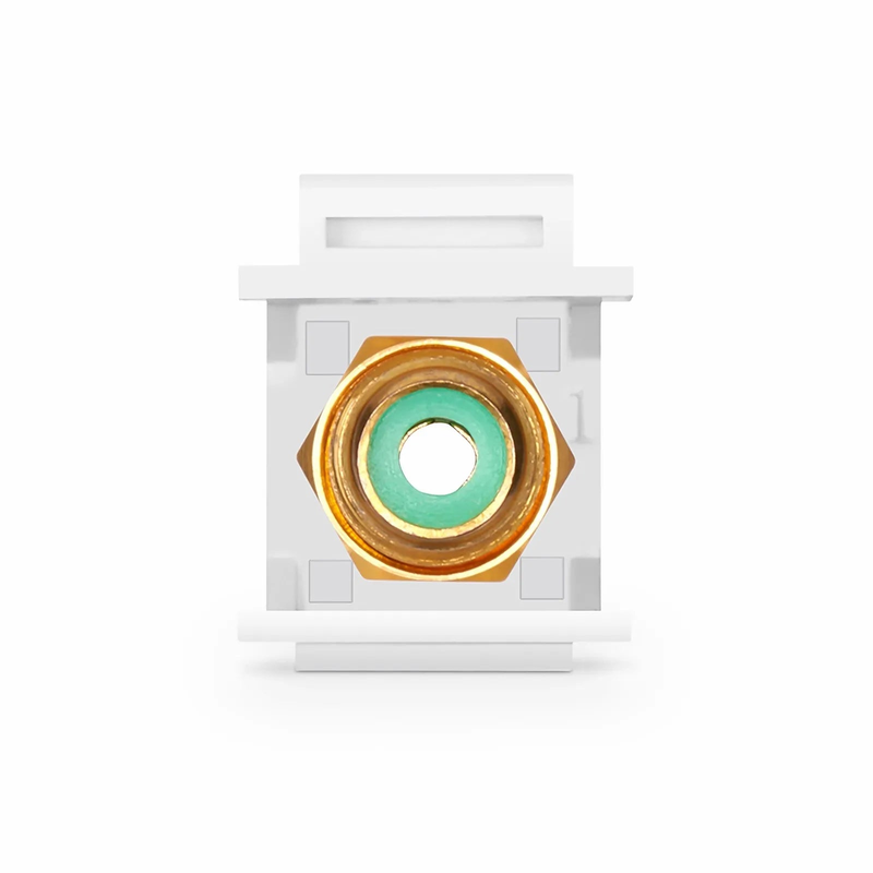 Refurb Squared RCA Feedthrough SyncEase Connector, Gold-Plated, White Housing