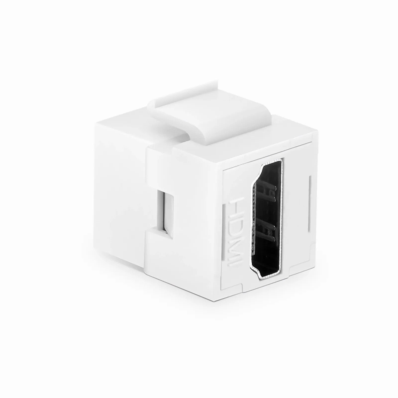 Refurb Squared HDMI Feedthrough SyncEase Connector, White Housing