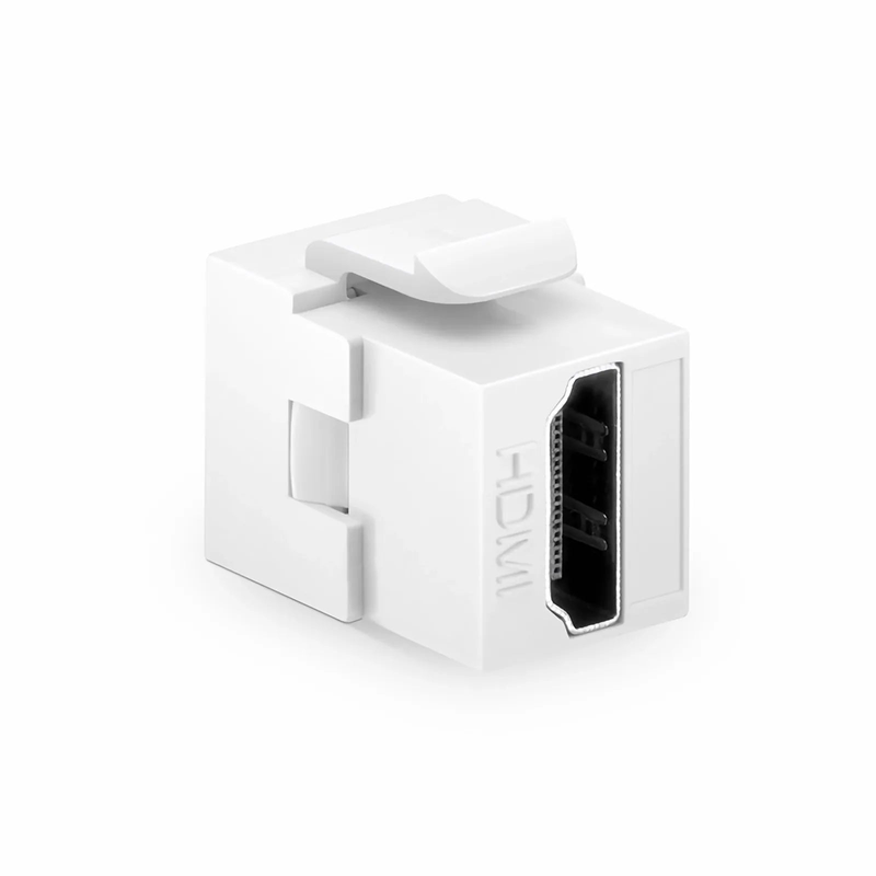 Refurb Squared HDMI Feedthrough SyncEase Connector, White Housing