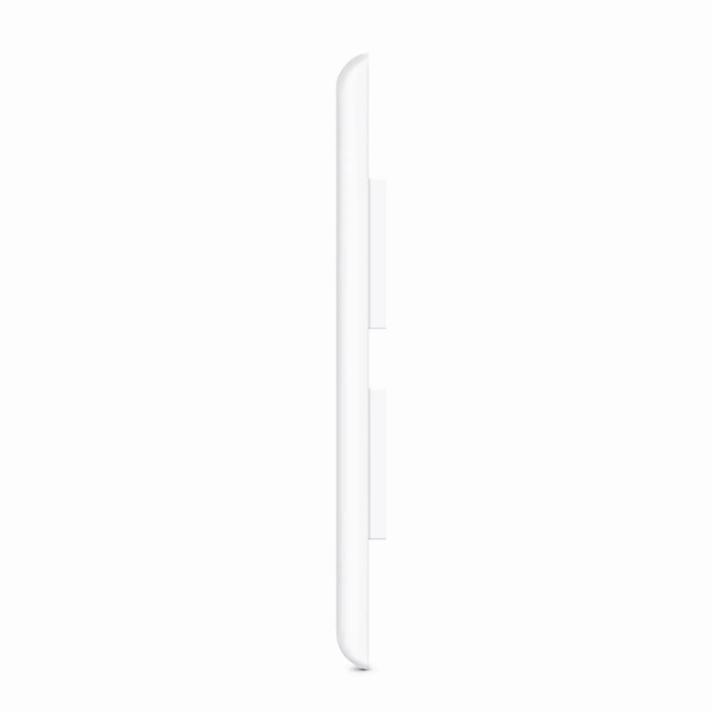 Refurb Squared Single Gang Keystone Faceplate, Computer and Telephone Identification Icons, 2 Ports, White, 4.49'' x 2.76''