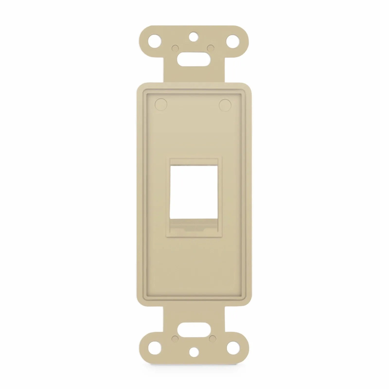 Refurb Squared SyncEaseFFSystem Faceplate Frame Keystone Insert, 1 Ports, Ivory, 4.09'' x 1.4''