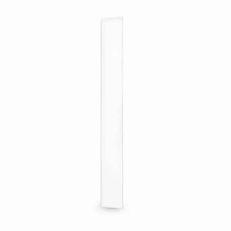 Refurb Squared British-Style Single Gang Faceplate Frame, White, 3.38"x3.38"