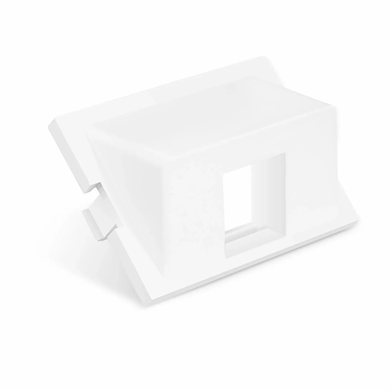 Refurb Squared 1-Port Angled MOS Adapter, 1.5 Units High, White