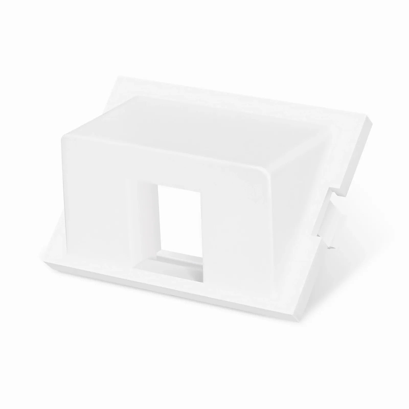 Refurb Squared 1-Port Angled MOS Adapter, 1.5 Units High, White