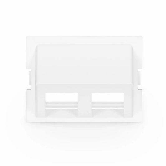 Refurb Squared 2-Port Angled MOS Adapter, 1.5 Units High, White