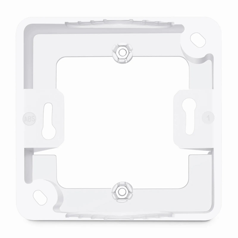 Refurb Squared German-Style Single Gang Back Box, White, 3.35'' x 3.35''