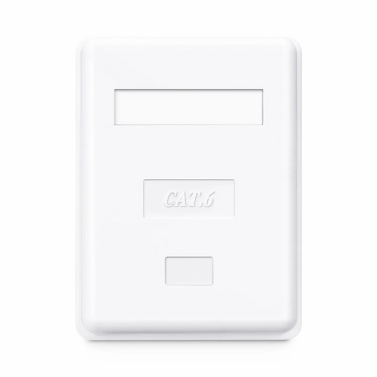 Refurb Squared Cat6 RJ45 Unshielded Surface Mount Box, 1 Port, White