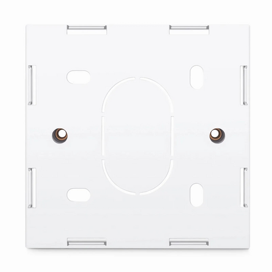 Refurb Squared British-Style Single Gang Back Box, White, 3.39''x3.39''