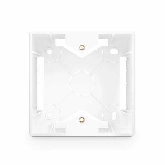 Refurb Squared French-style Single Gang Back Box, White, 3.38" x 3.38"