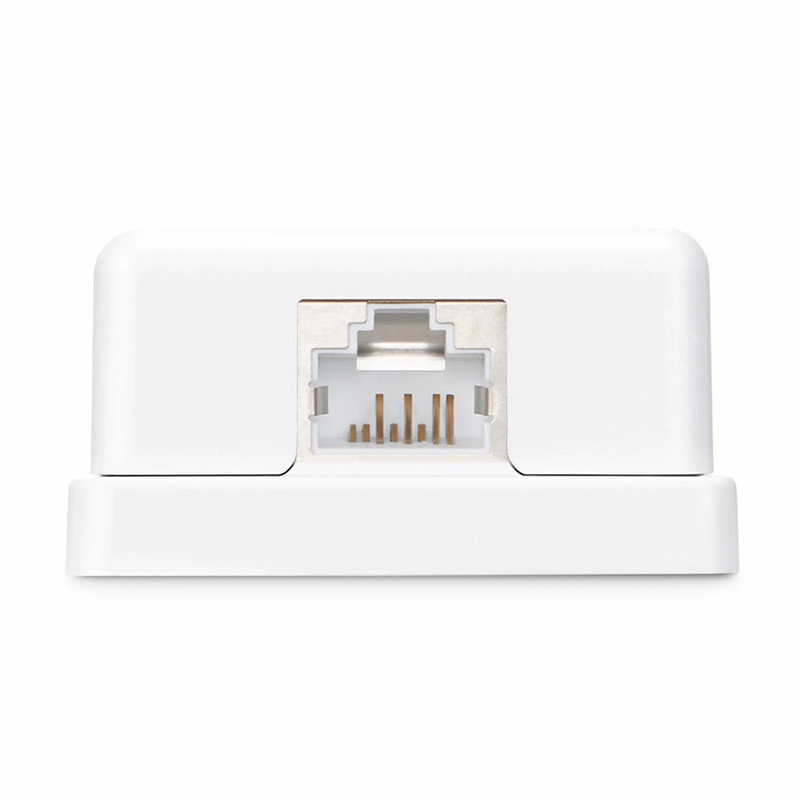 Refurb Squared Cat6a RJ45 Shielded Surface Mount Box, 1 Port, White