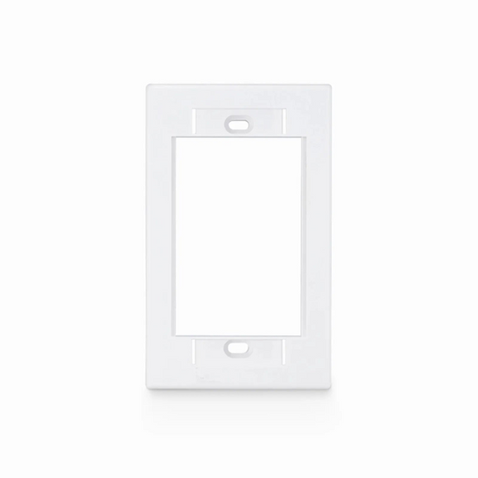 Refurb Squared Single-Gang MOS Faceplate Frame, White