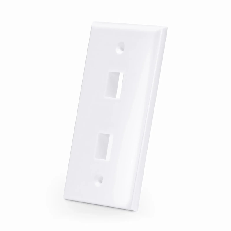 Refurb Squared Two Ports Keystone Single Gang Wall Plate