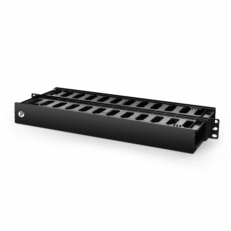 Refurb Squared Horizontal Dual Sided Manager, 1RU, Finger Duct with Cover, 6.85 in. Depth