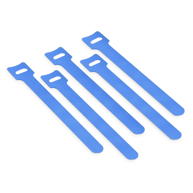 Refurb Squared 100Pcs/Pack 6in.L x 0.5in.W T-type Reusable Cable Ties, Blue