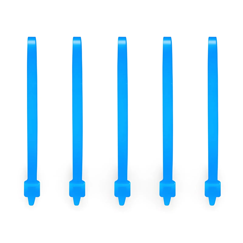 Refurb Squared 100-Pack 4in.L x 0.1in.W Self-Locking Nylon Cable Ties, Blue