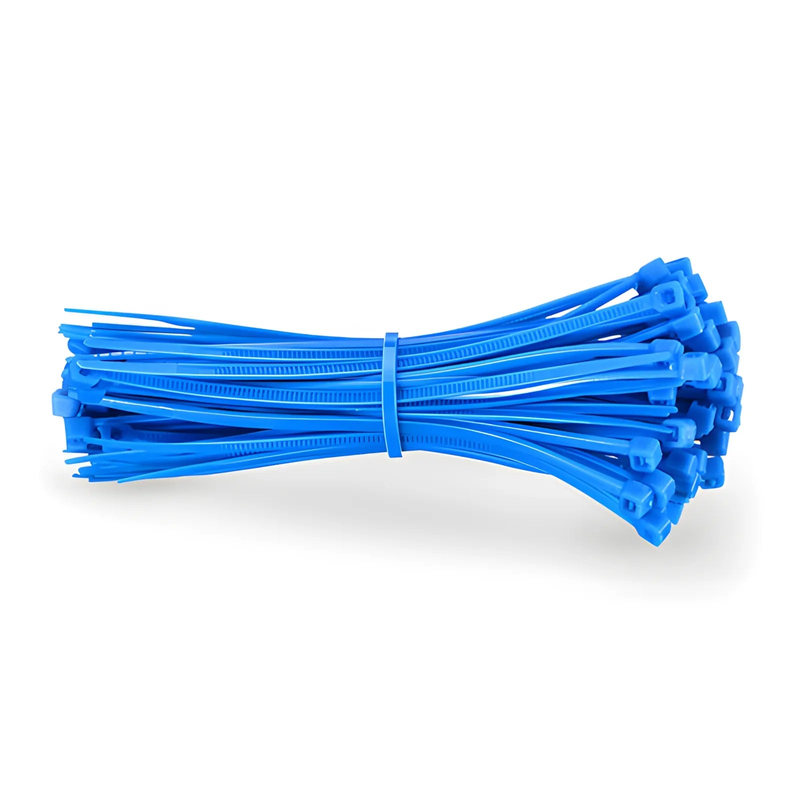 Refurb Squared 100-Pack 4in.L x 0.1in.W Self-Locking Nylon Cable Ties, Blue