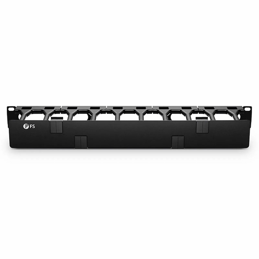 Refurb Squared Horizontal Single Sided Steel Manager, 1RU, Finger Duct with Cover, 4.44 in. Depth