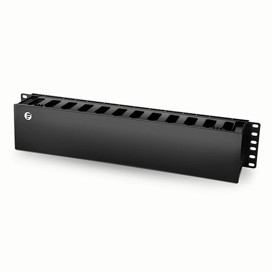 Refurb Squared Horizontal Single Sided Manager, 2RU, Finger Duct with Cover, 3.43 in. Depth