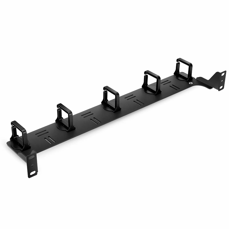 Refurb Squared Horizontal Single Sided Cable Manager for 19 in. Rack or Cabinet, 0RU, 5 Snap-in D-Rings, 4.29 in. Depth