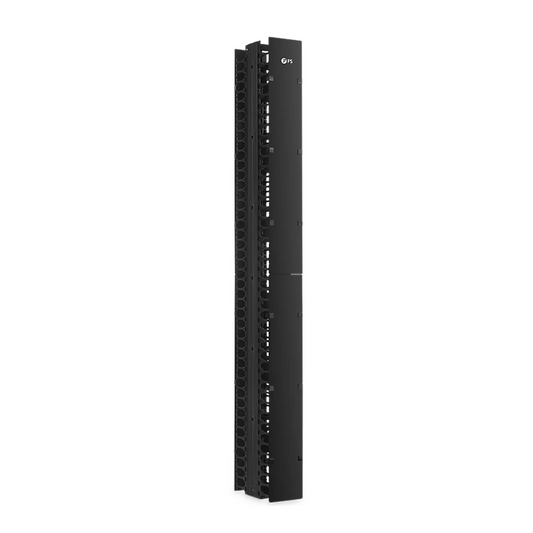 Refurb Squared Vertical Dual Sided Steel Cable Manager, 45RU, Bend Radius Finger, 5.5 in. Wide
