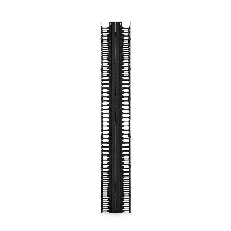 Refurb Squared Vertical Dual Sided Steel Cable Manager, 45RU, Bend Radius Finger, 5.5 in. Wide