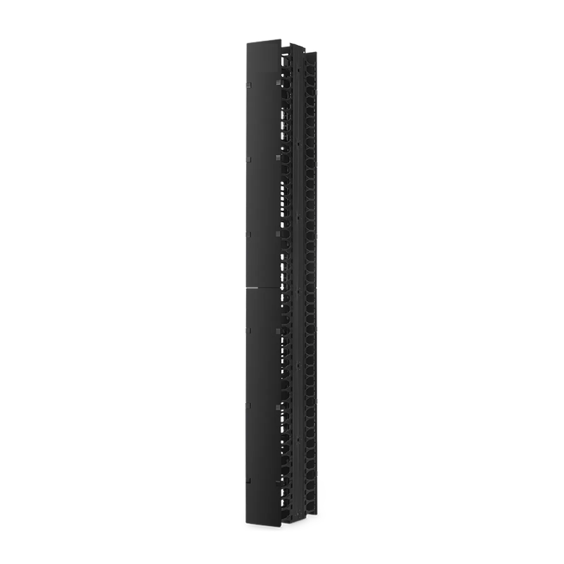 Refurb Squared Vertical Dual Sided Steel Cable Manager, 45RU, Bend Radius Finger, 5.5 in. Wide