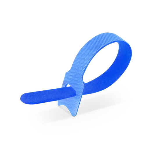 Refurb Squared 100Pcs/Pack 6in.L x 0.5in.W T-type Reusable Cable Ties, Blue